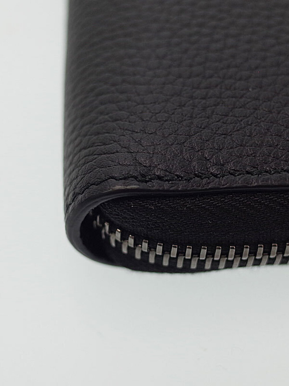 Dior Christian Zipper Long Wallet Leather Round Black - Picture 4 of 5